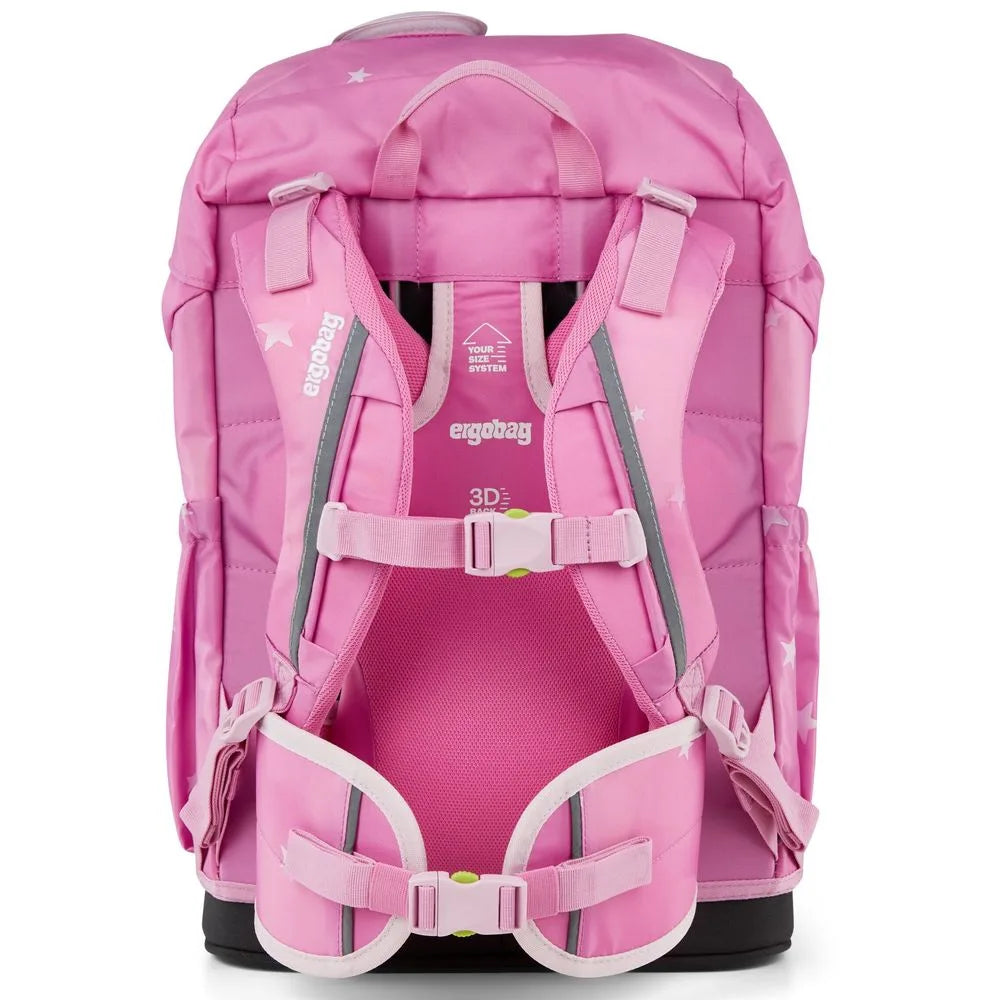 Zaino ergobag Flex Magic CloudBear per scuola elementare, con design colorato e spallacci regolabili in tessuto resistente