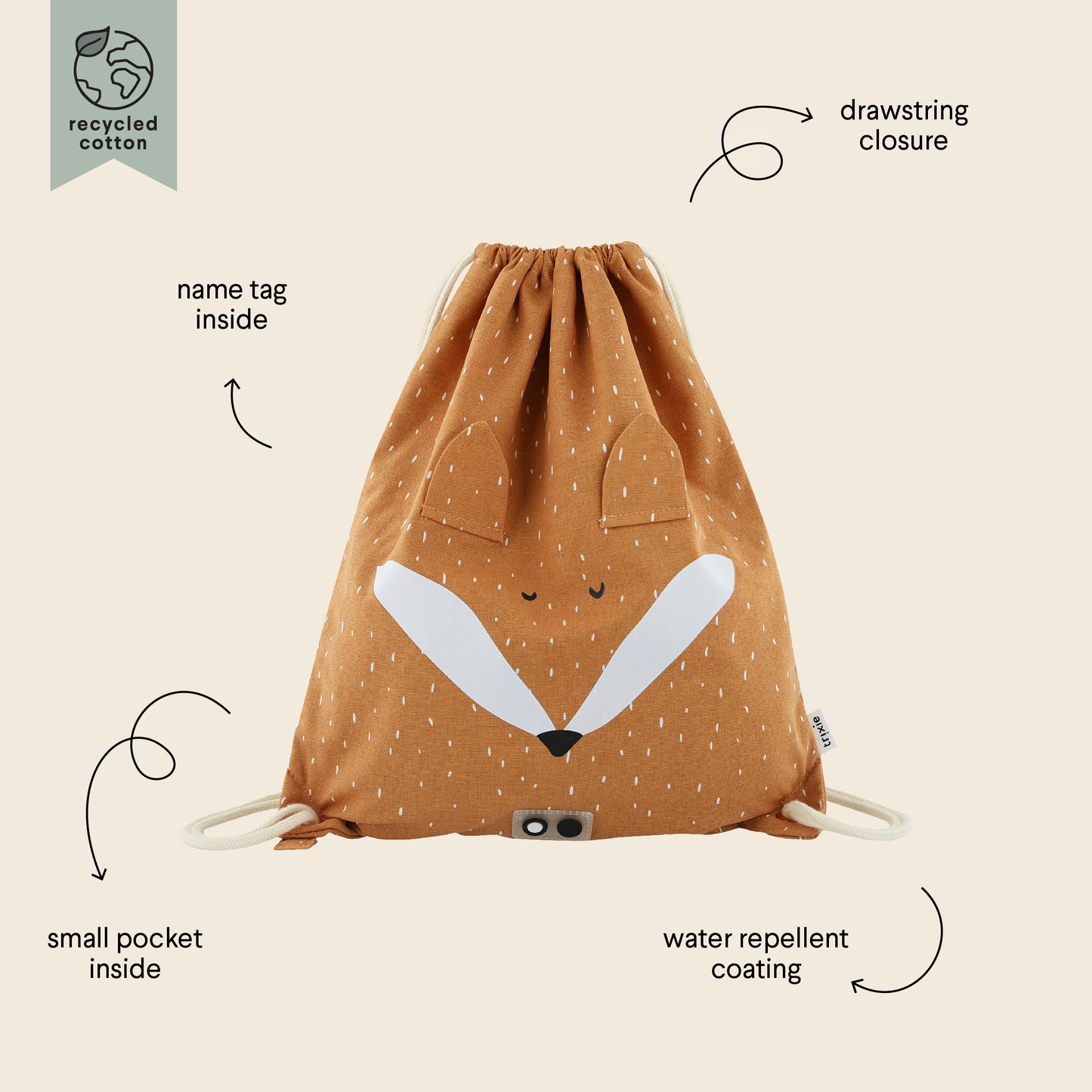 Trixie Sacca con coulisse Mr. Fox
