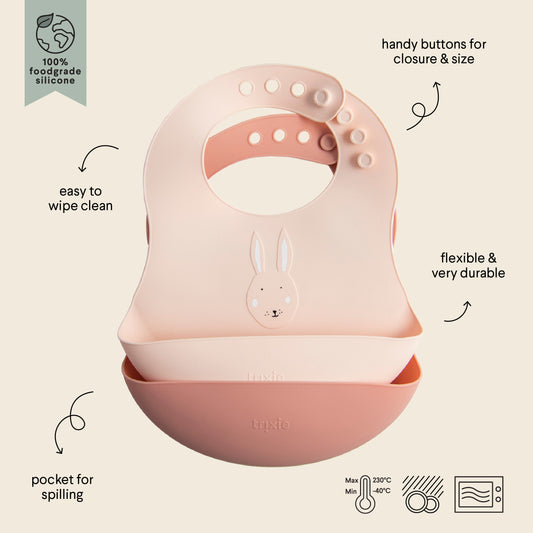 Trixie Bavaglino in silicone 2 pz Mr.Rabbit