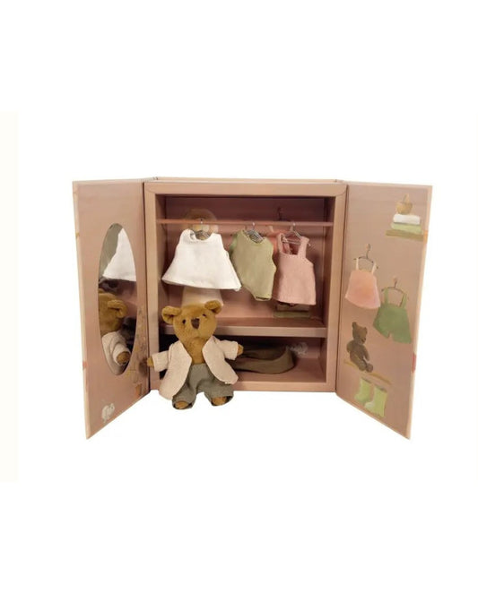 Armadio dell'orsetto in stile casa delle bambole di Egmont Toys, con porte colorate e dettagli decorativi, per gioco di fantasia.