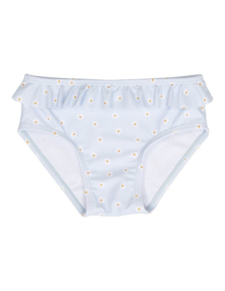 Costume bikini Little Dutch con volant per bambina Daisy Blue, taglia 62/68, ideale per il mare, morbido e colorato.