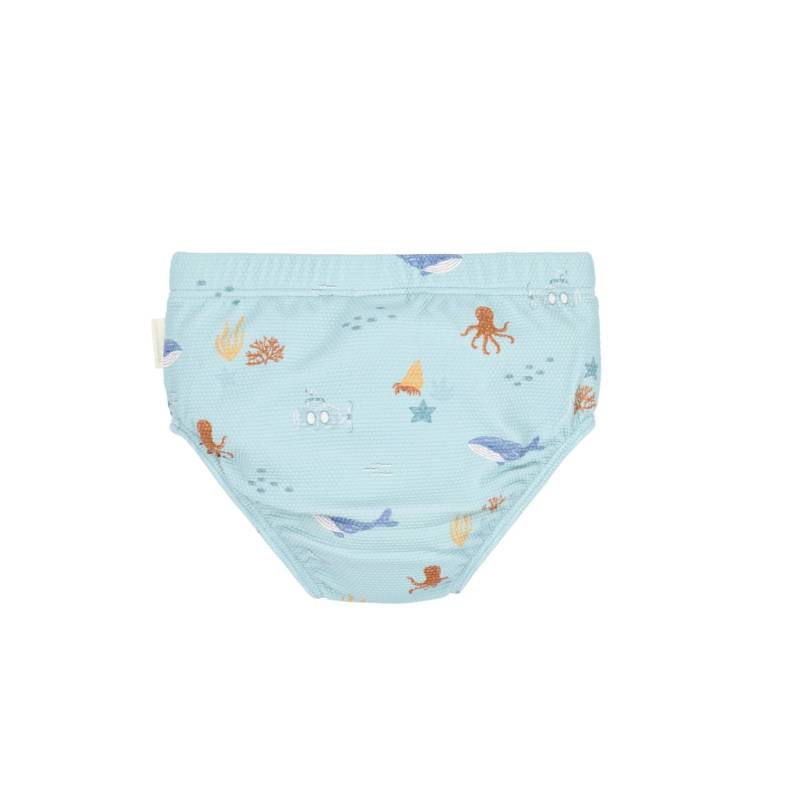 Pannolino da bagno Little Dutch Ocean Friends per bambini 3-6 mesi, fantasia marino con amici dell'oceano.