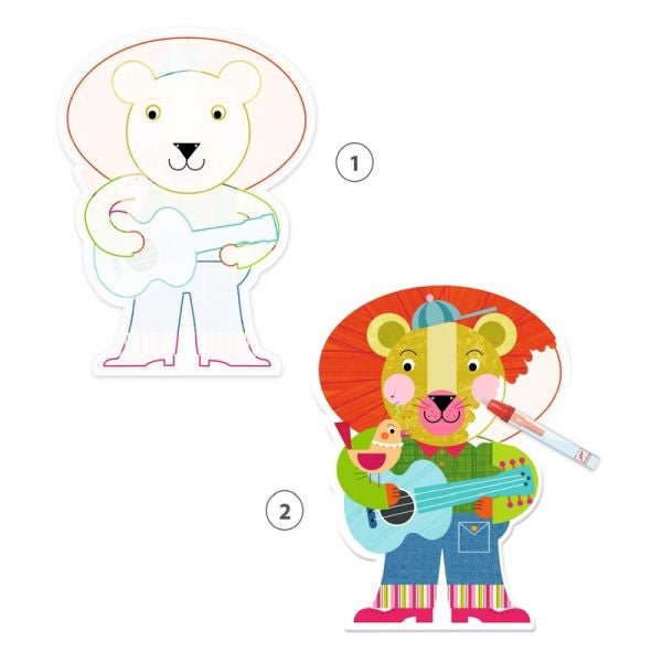 Djeco Disegni da colorare magici. Animalolen - Emotions Toy
