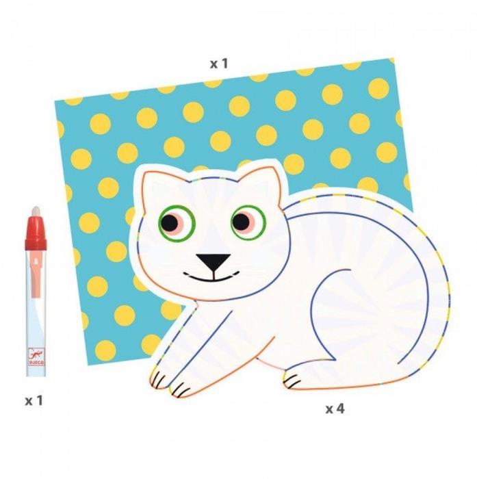 Djeco Disegni da colorare magici. Animaloma - Emotions Toy