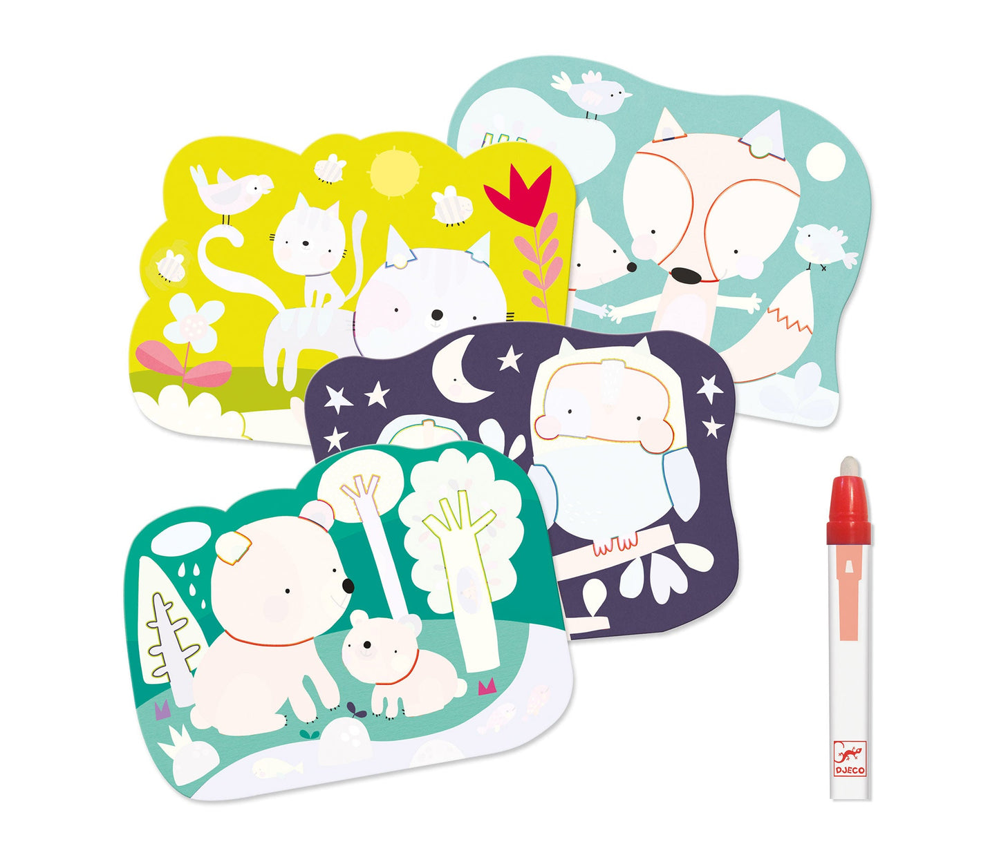 Djeco Disegni da colorare magici. Nel bosco - Emotions Toy