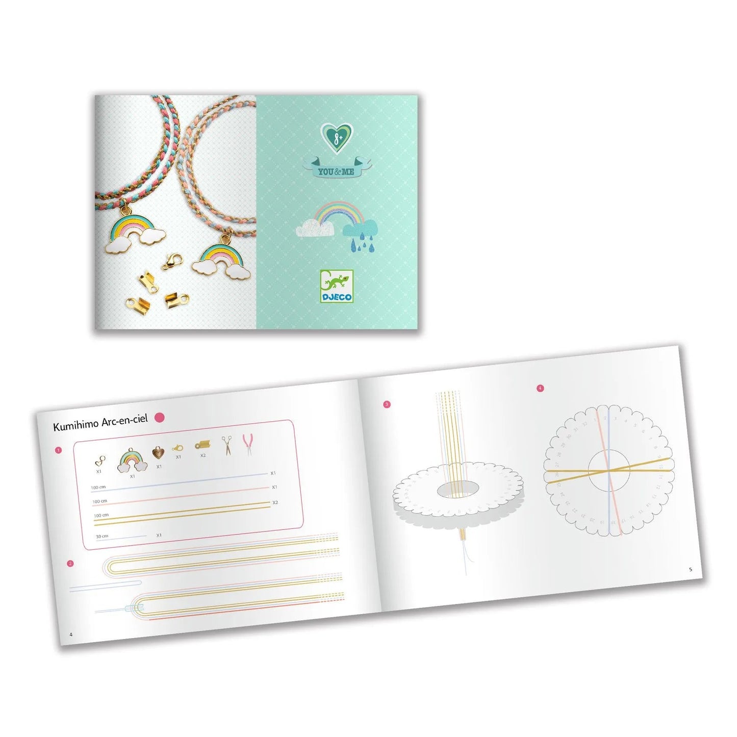 Djeco Gioielli da creare You & Me Arcobaleno e Kumihimo - Emotions Toy