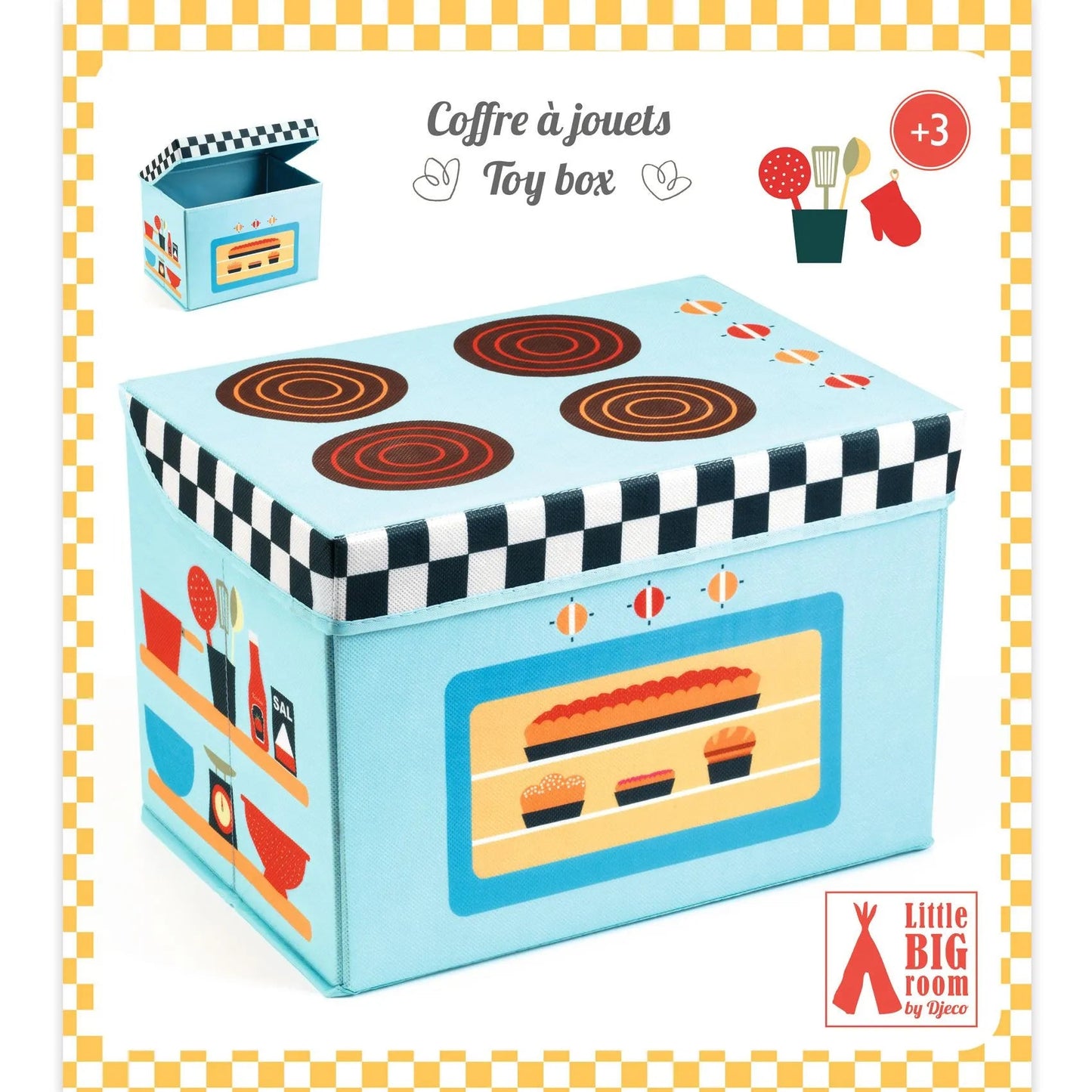 Djeco Little Big room Scatola portagiochi con seduta Cucina - Emotions Toy