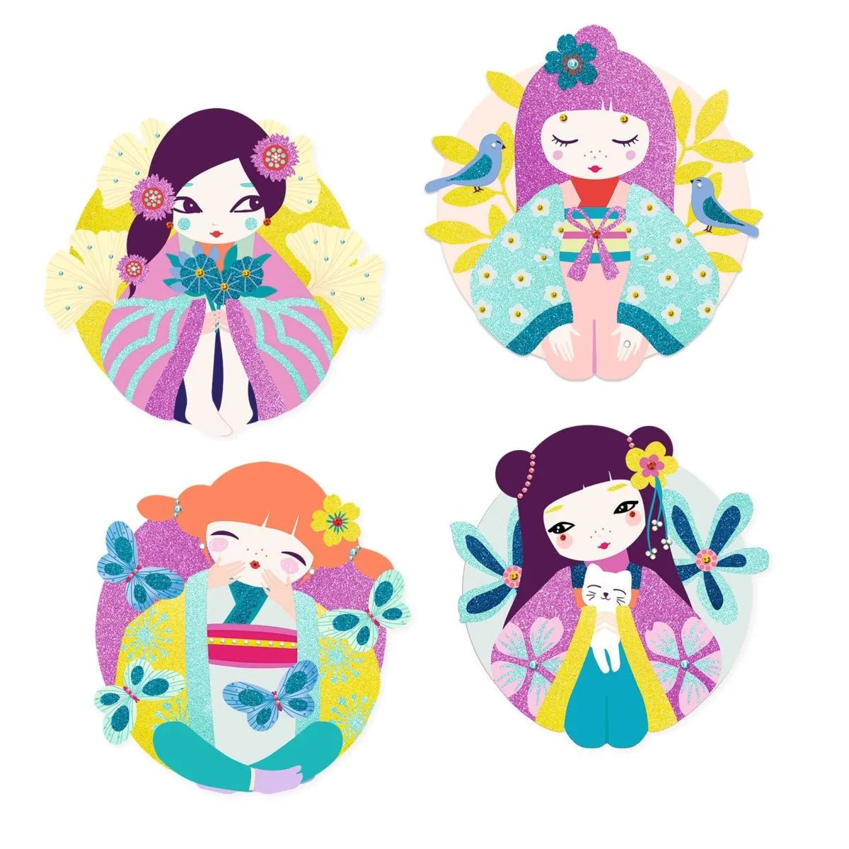 Djeco Onnanoko Quadretti da glitterare - Emotions Toy