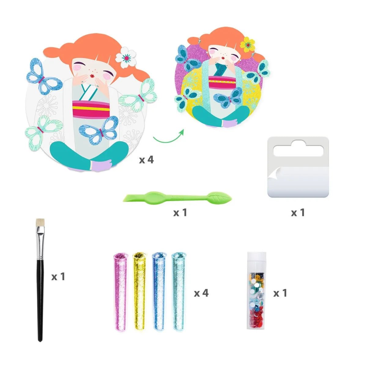 Djeco Onnanoko Quadretti da glitterare - Emotions Toy