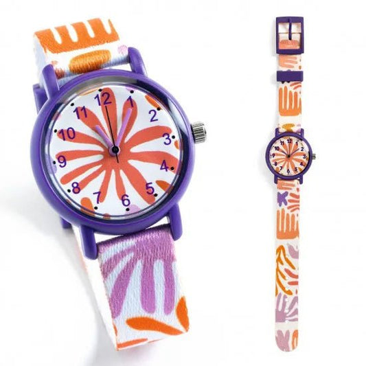 Djeco Ticlock Orologio al quarzo Fiore esotico - Emotions Toy
