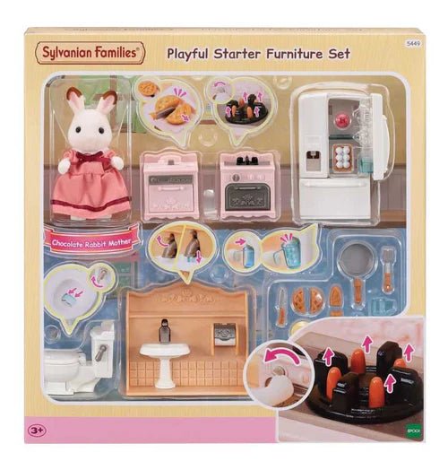 Epoch 5449 Sylvanian Family Arredamento con mamma Coniglio Cioccolato - Emotions Toy
