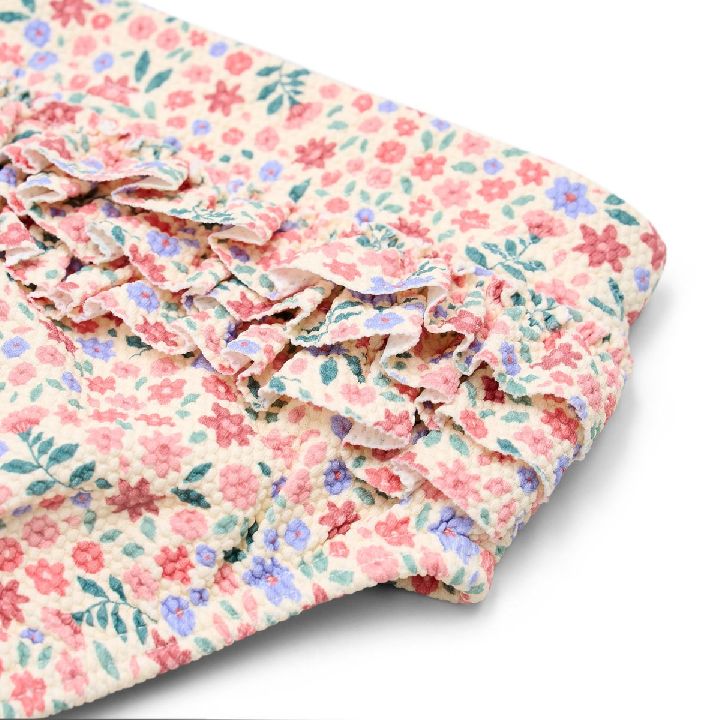 Pannolino da bagno Little Dutch Dreamy Flowerfield per bambini 6-12 mesi, modello Mare, con stampa floreale delicata.