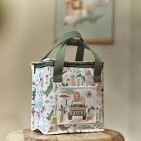 Borsa frigo Little Dutch Safari Friends, termica, con stampa di animali e design colorato, ideale per conservare cibo e bevande.