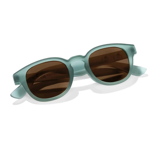 Occhiali da sole Little Dutch Ocean Green con montatura colorata e lenti trasparenti, ideali per bambini e stile estivo.