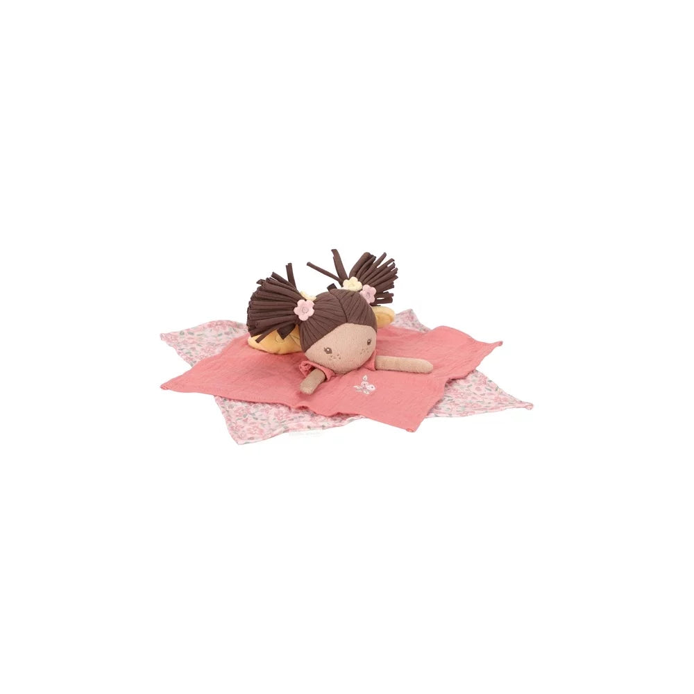 Doudou Little Dutch Fairy Evi in morbido tessuto, con dettagli colorati e decorativi, perfetto per coccole e conforto.