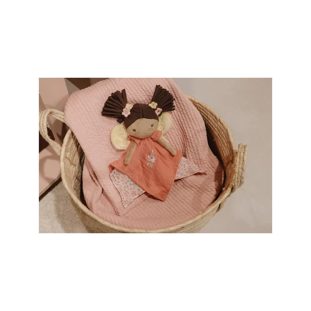 Doudou Little Dutch Fairy Evi in morbido tessuto con dettagli colorati, ideale come peluche coccoloso per bambini.