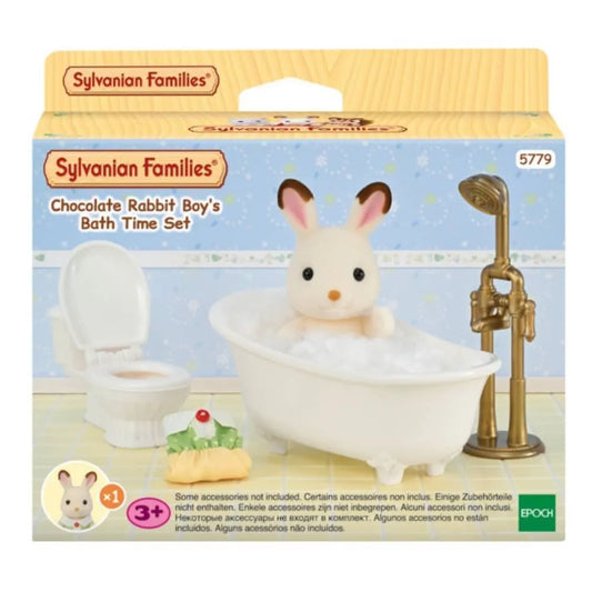 Set da bagno di bebè coniglio cioccolato Epoch 5779 Sylvanian Families, playset con accessori per il bagno dei bambini