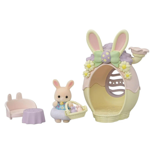 Set di giochi Epoch 5802 Sylvanian Families con portauova di Pasqua, dettagliato e colorato, perfetto per i bambini.