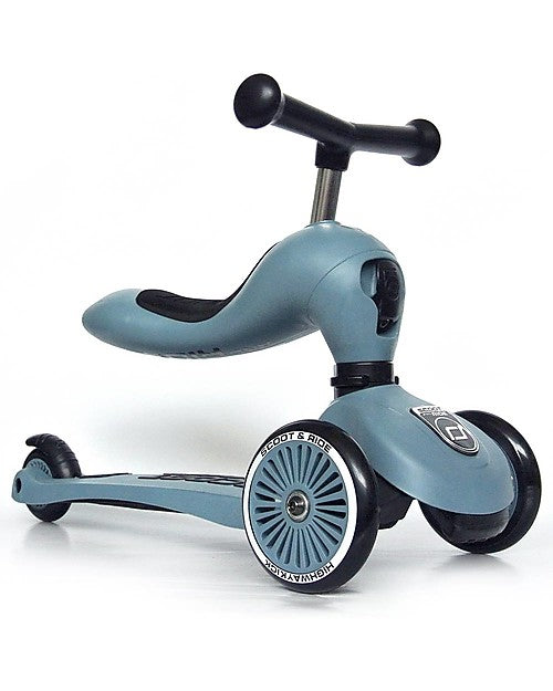 Scoot & Ride Monopattino e Triciclo 2in1 Highwaykick 1 Blu Acciaio - Da 1 a 5 anni