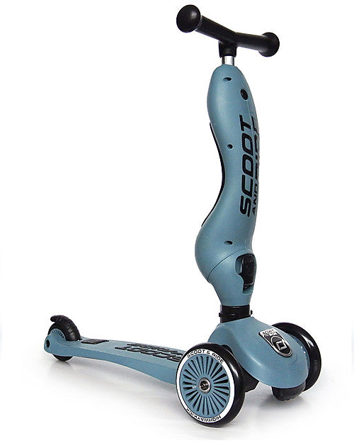 Scoot & Ride Monopattino e Triciclo 2in1 Highwaykick 1 Blu Acciaio - Da 1 a 5 anni