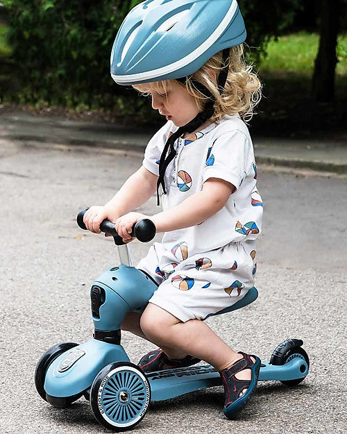 Scoot & Ride Monopattino e Triciclo 2in1 Highwaykick 1 Blu Acciaio - Da 1 a 5 anni