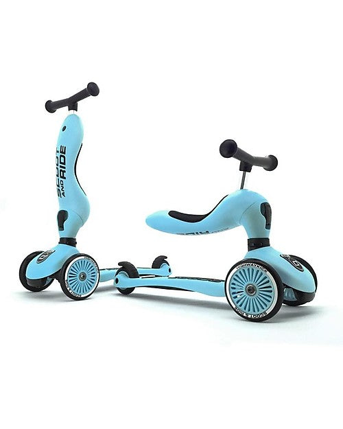Scoot & Ride Monopattino e Triciclo 2in1 Highwaykick 1 Blu Mirtillo - Da 1 a 5 anni