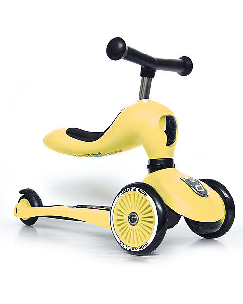 Scoot & Ride Monopattino e Triciclo 2in1 Highwaykick 1 Giallo Limone - Da 1 a 5 anni