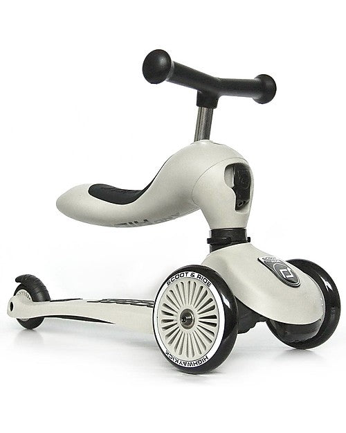 Scoot & Ride Monopattino e Triciclo 2in1 Highwaykick 1 Grigio Cenere - Da 1 a 5 anni