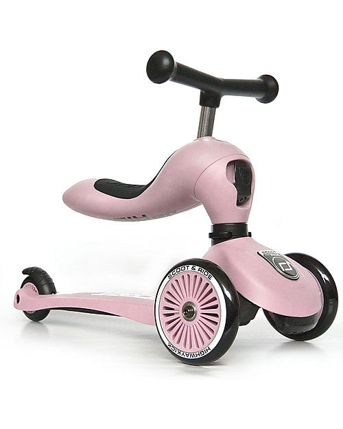 Scoot & Ride Monopattino e Triciclo 2in1 Highwaykick 1 Rosa - Da 1 a 5 anni