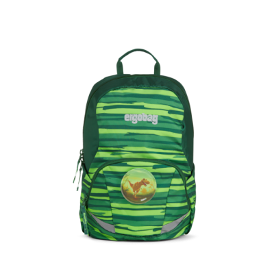 Zaino ergonomico ergobag tempo libero JUNGLE verde con spallacci regolabili, ideale per attività scolastiche e tempo libero.